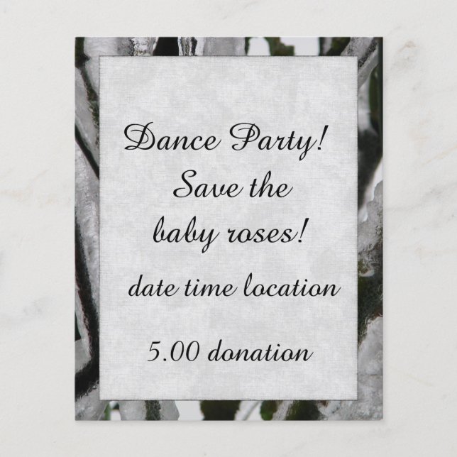 Flyer Ramificações de Rosa com Fio (Frente)