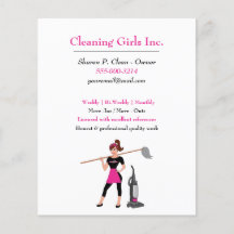 Rapariga de Cartoon com Serviço de Limpeza de Mop 