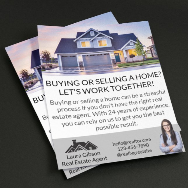 Flyer Realetor Local Simples Profissional (simple professional realtor marketing flyer)