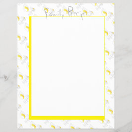 Flyer Recebe Páginas de Notebook Lemons Daisy Kitchen Mo