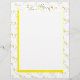 Flyer Recebe Páginas de Notebook Lemons Daisy Kitchen Mo