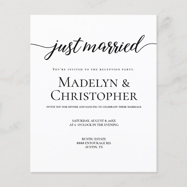 Flyer Recem casados de Fotografia de Casamento Somente R (Frente)