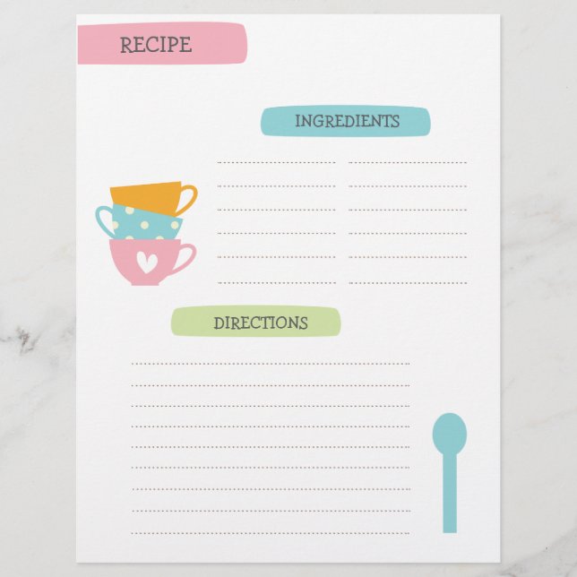Flyer Recipe Template Page (Frente)
