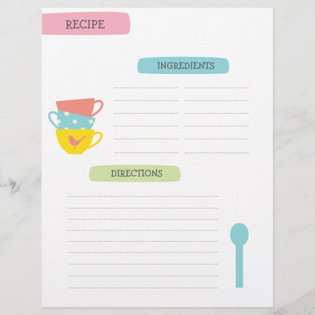 Flyer Recipe Template Page (Frente)