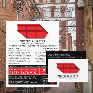 Flyer Red Skip, Skip/Dumpster - Publicidade da empresa
