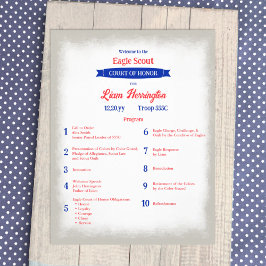 Flyer Red, White, Blue Eagle Court of Honor Program