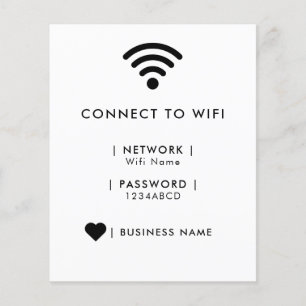 Flyer Rede Wifi e Senha Comercial Varejo