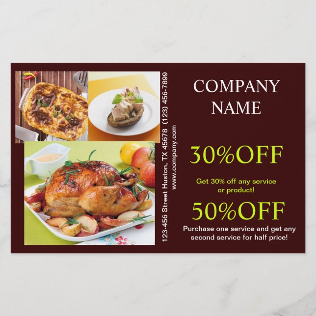 Flyer Refletor Pie Frango comprado restaurante (Frente)