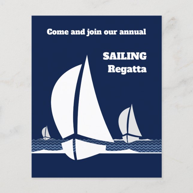 Flyer Regatta à vela (Frente)