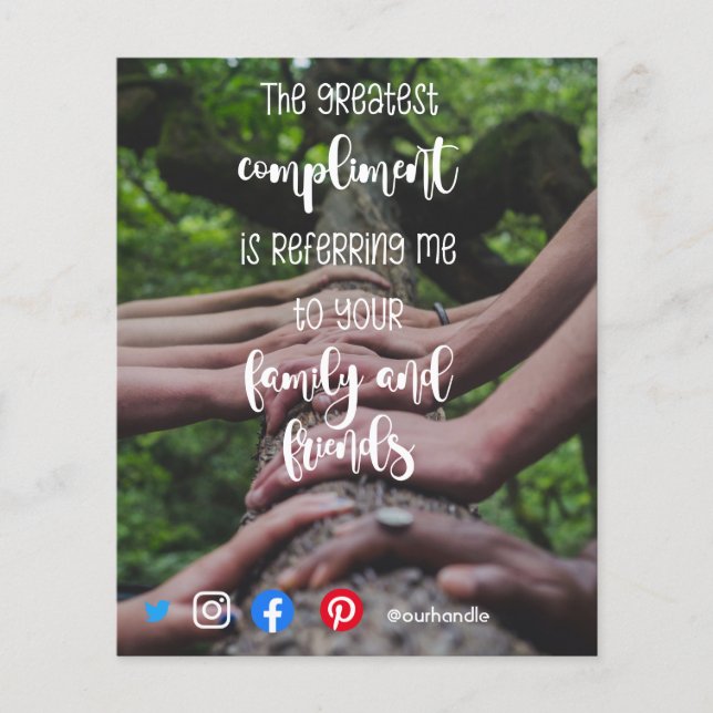 Flyer remetente para os amigos do marketing imobiliário  (Frente)