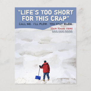 Flyer Remoção de Neve. Neve A Lavar O Negócio. Personali