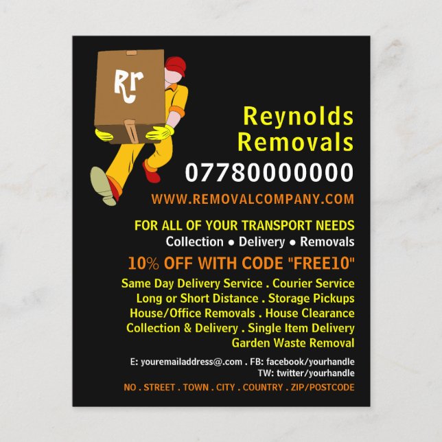 Flyer Remoção do Design, Remoção do Anúncio da Empresa (Frente)