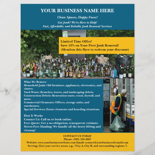 Flyer Remoção Exclusiva de Lixo (Frente)