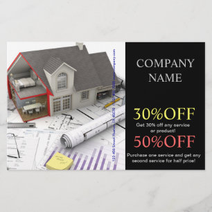 Flyer Renovação da casa da construção do reparo do