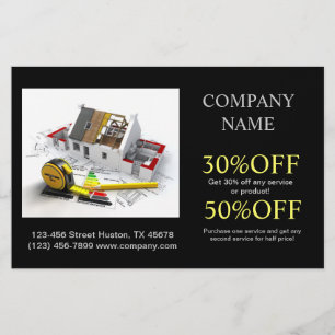 Flyer Renovação da casa da construção do reparo do