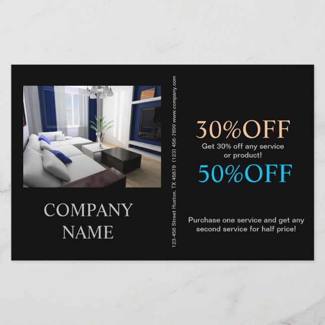 Flyer Renovação Moderna Construção de Carpintaria Handym (Frente)