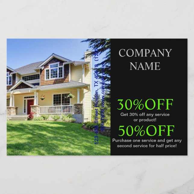 Flyer Renovação moderna de habitações remodelação de imó (Frente)