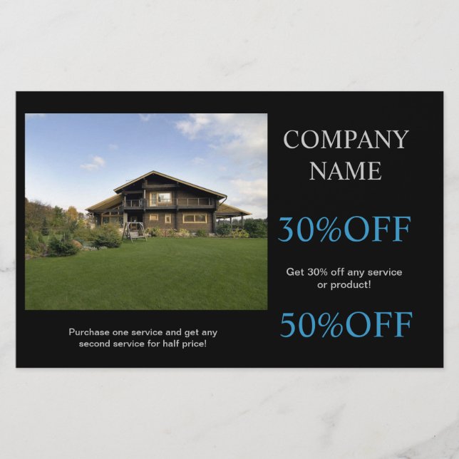 Flyer Renovação paisagens de construção de carpintaria (Frente)