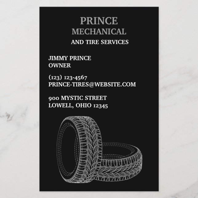 Flyer Reparo automático de pneus (Frente)