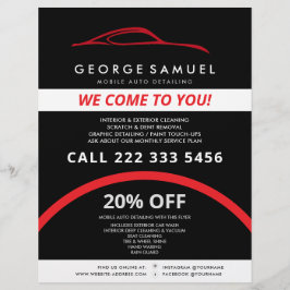 Flyer Reparos de Carros Personalizados e Detalhamento Au