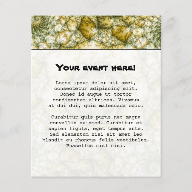 Flyer Reptiliano - Arte Fractal (Frente)