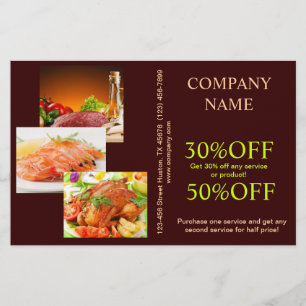 Flyer Restauração privada do cozinheiro chefe da galin