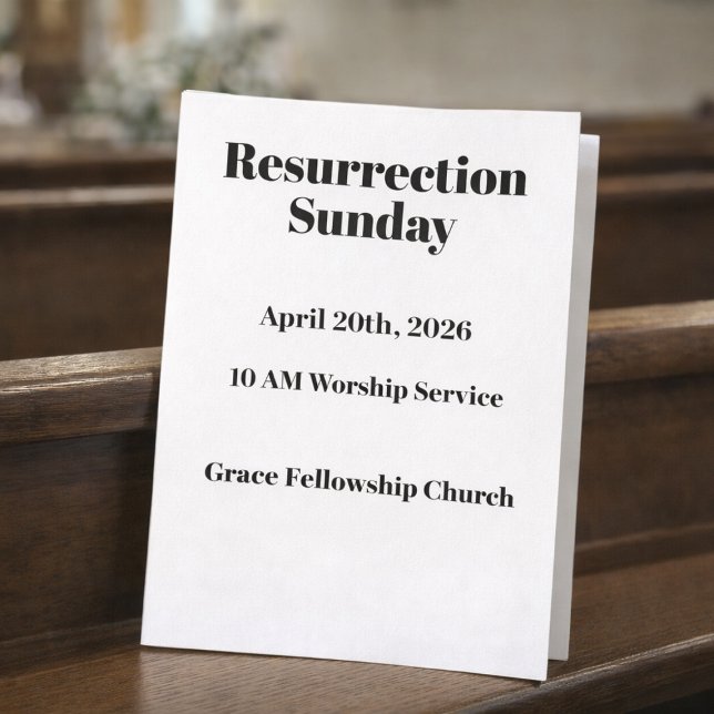 Flyer  Resurrection Sunday Church Bulletin Cover (Criador carregado)