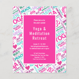 Flyer Retirada ou Workshop de Evento de Meditação de Yog