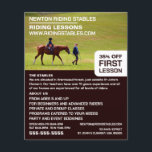Flyer Retrato de Cavalo, Instrutor de Corrida, Academia<br><div class="desc">Retrato De Cavalo,  Instrutor De Corrida,  Folhetos De Publicidade Da Academia Pela Loja De Cartão de visita.</div>