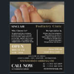 Flyer Retrato de Cuidados com Unhas, Clínica de Podologi<br><div class="desc">Retrato de Cuidados com Unhas,  Clínica de Podologia,  Panfleto de Publicidade de Podiatra por The Business Card Store.</div>