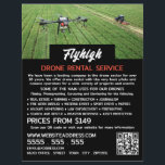 Flyer Retrato de Drone para Agricultura, Empresa de Alug<br><div class="desc">Retrato De Drone Para Criação, Comboios De Publicidade Da Empresa De Aluguer De Drones Pela Loja De Cartão de visita.</div>