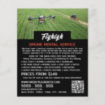 Flyer Retrato de Drone para Agricultura, Empresa de Alug<br><div class="desc">Retrato De Drone Para Criação,  Comboios De Publicidade Da Empresa De Aluguer De Drones Pela Loja De Cartão de visita.</div>