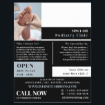 Flyer Retrato de Pé, Clínica de Podiatria, Podiatra<br><div class="desc">Retrato de Foot Care,  Clínica de Podiatria,  Folheto de Publicidade Podiatra pela Loja de Cartão de visita.</div>