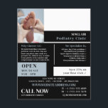 Flyer Retrato de Pé, Clínica de Podiatria, Podiatra<br><div class="desc">Retrato de Foot Care,  Clínica de Podiatria,  Folheto de Publicidade Podiatra pela Loja de Cartão de visita.</div>