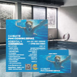 Flyer Retrato do Nadador Teen, Limpeza da Piscina Nadado<br><div class="desc">Retrato do Nadador,  Serviço de Limpeza de Piscinas de Nadação Folheto de Publicidade da Loja Cartão de visita.</div>