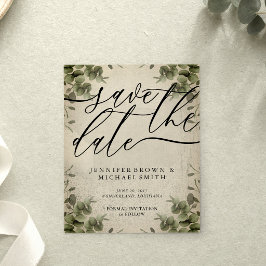 Flyer Retro Calligraphy Eucalyptus budget special day