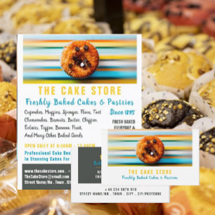 Flyer Retro Cupcake, Cakery, Cake Store Advertising
