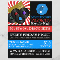 Retro Music Design, Anúncio de eventos do Karaoke