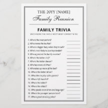 Reunião da família Trivia e Bingo, Jogos do Partid