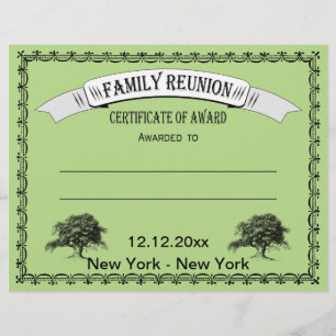 Flyer Reunião de família/certificado do recolhimento d