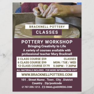 Flyer Roda de Potter, Classes de Potteria, Potters