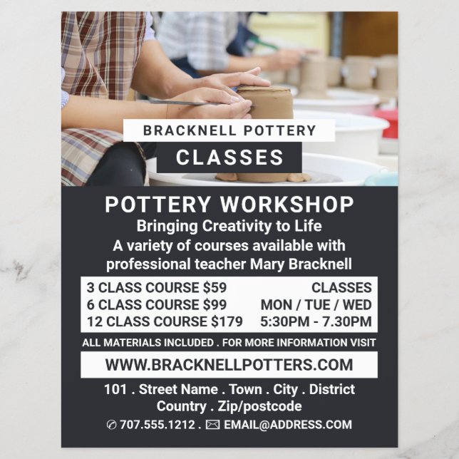 Flyer Rodas de Potter, Classes de Potteria, Potters (Frente)