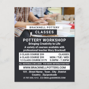 Flyer Rodas de Potter, Classes de Potteria, Potters