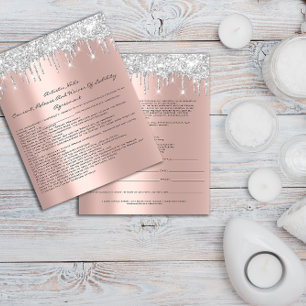 Flyer Rosa de Dispensa de Responsabilidade do Artista do