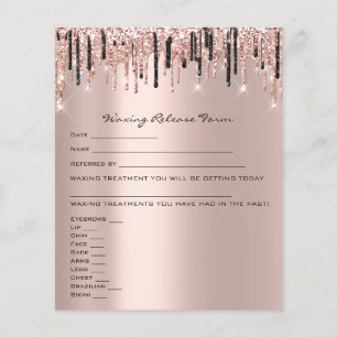 Flyer Rosa de Liberação de Responsabilidade de Depila