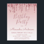 Flyer Rosa de orçamento com brilho Dourado qualquer aniv<br><div class="desc">Cor-de-rosa-embutido do orçamento - Rosa Dourada com brilho brilhante personalizado qualquer Convite de aniversário de idade. Este é o Convite Aniversário perfeito para uma Rosa moderna Dourada e brilhante Festa de aniversário Brilhante Brilhante Brilhante Brilhante. Entre em contato com o designer para encontrar itens personalizados correspondentes.</div>