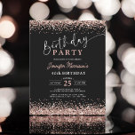 Flyer Rosa de orçamento Dourado a qualquer aniversário d<br><div class="desc">Marque a ocasião com o Rosa de Orçamento Negro Dourado Qualquer aniversário de 40 anos de Idade. Este design chic e elegante combina cintilação brilhante de ouro rosa com um fundo preto elegante, criando um olhar sofisticado que é perfeito para celebrar um aniversário de 40 anos fabuloso. Oferecendo estilo e...</div>