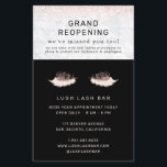 Flyer Rosa Dourado Lash Salon Grand Reabrindo Segurança<br><div class="desc">Uma coleção completa e coesa para todos os produtos e suprimentos da sua empresa. Avise os patrões da sua reabertura com novas medidas de segurança. Uma coleção de produtos para promover diretrizes de distanciamento social.Esses produtos são excelentes de garantir que funcionários e clientes sigam diretrizes de distanciamento social. Adicione seu...</div>