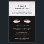 Flyer Rosa Dourado Lash Salon Grand Reabrindo Segurança<br><div class="desc">Uma coleção completa e coesa para todos os produtos e suprimentos da sua empresa. Avise os patrões da sua reabertura com novas medidas de segurança. Uma coleção de produtos para promover diretrizes de distanciamento social.Esses produtos são excelentes de garantir que funcionários e clientes sigam diretrizes de distanciamento social. Adicione seu...</div>