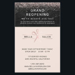 Flyer Rosa Dourado Salão Grande Reabertura Segurança do<br><div class="desc">Uma coleção completa e coesa para todos os produtos e suprimentos da sua empresa. Avise os clientes da sua reabertura com novas medidas de segurança em vigor. Um conjunto de produtos para promover diretrizes de distanciamento social.Esses produtos são excelentes de garantir que tanto empregados quanto clientes sigam diretrizes de distanciamento...</div>